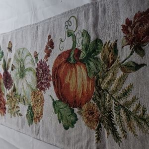 Pumpkin tapestry table decoration